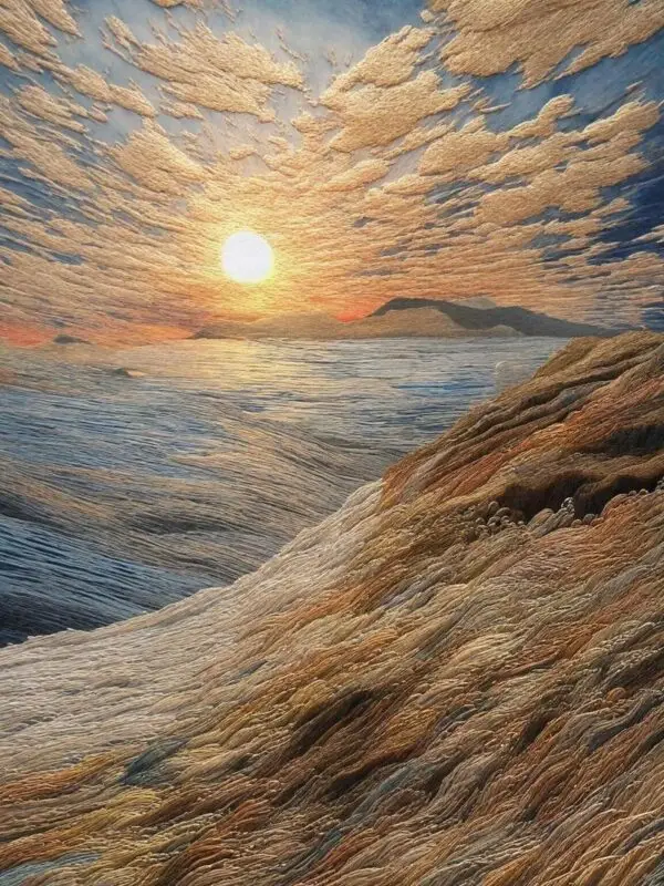 Sample decorative paintings by famous Suzhou embroidery artists