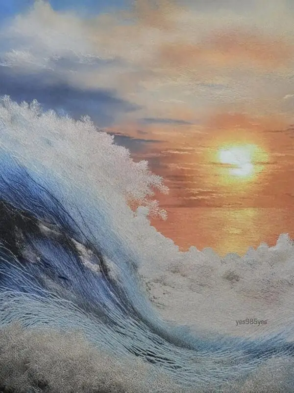 Sample decorative paintings by famous Suzhou embroidery artists